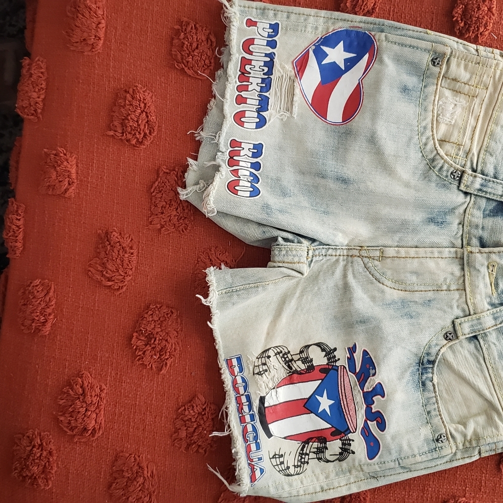 Denim shorts